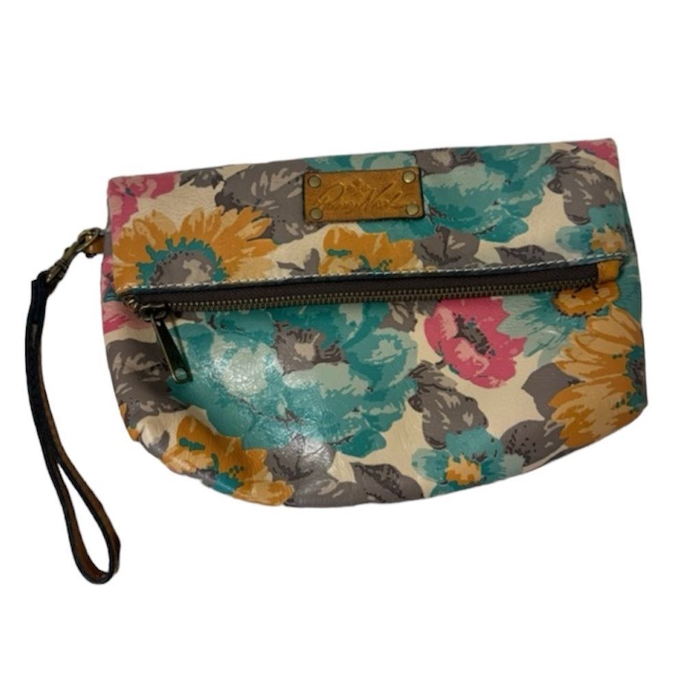 Patricia Nash First Bloom Valerie Leather Fold-Over Clutch Wristlet